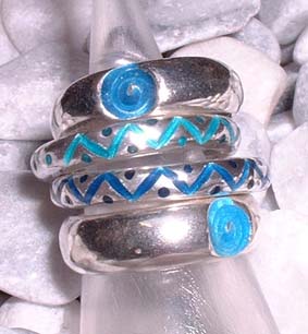 zig-zag and spiral enamel rings