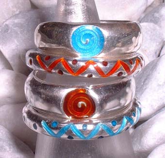 zig-zag and spiral enamel rings